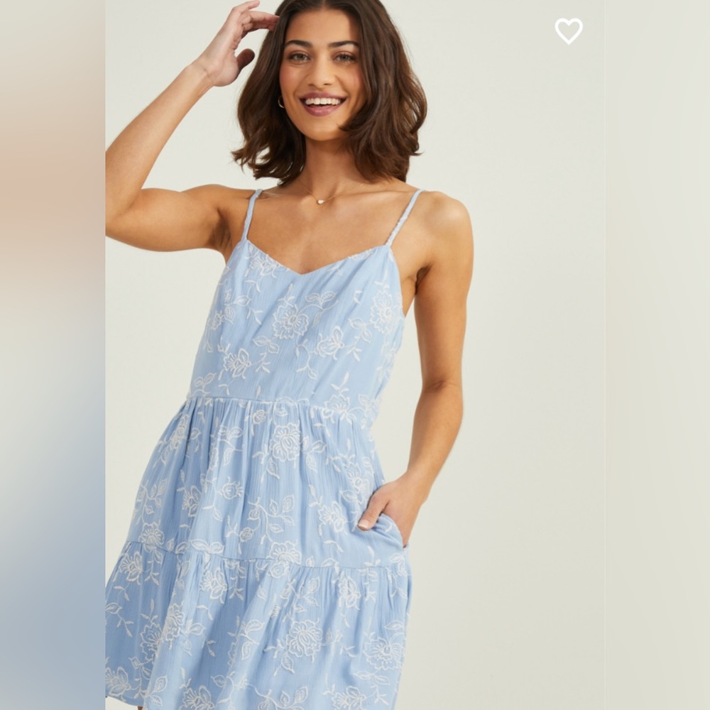 NWT Altar’d State Milana Mini Dress Chambray Small